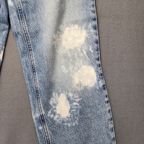 Pacsun Womens Jeans Size 26 90s Boyfriend High Rise Distressed Bleach Raw Hem - Picture 11 of 16